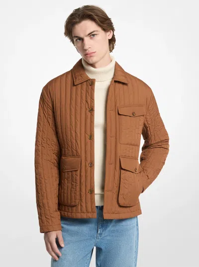 Michael Kors Mens Michael Kors Quilted Chore Jacket In Brown