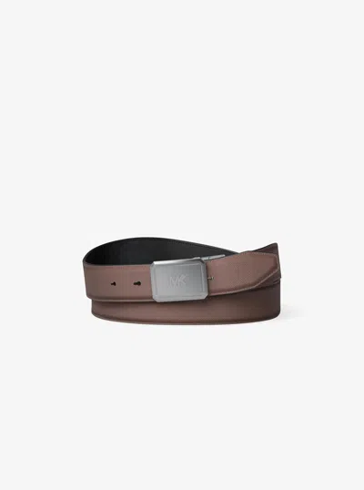 Michael Kors Mens Michael Kors Reversible Leather Belt In Brown