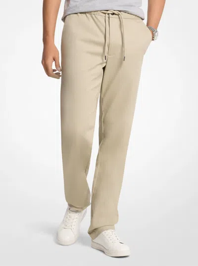 Michael Kors Mens Michael Kors Stretch Cotton Drawstring Trousers In Grey In Neutral