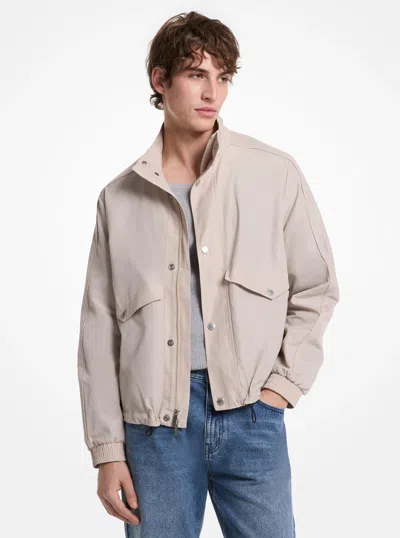 Michael Kors Mens Michael Kors Water-resistant Windbreaker Jacket In Natural