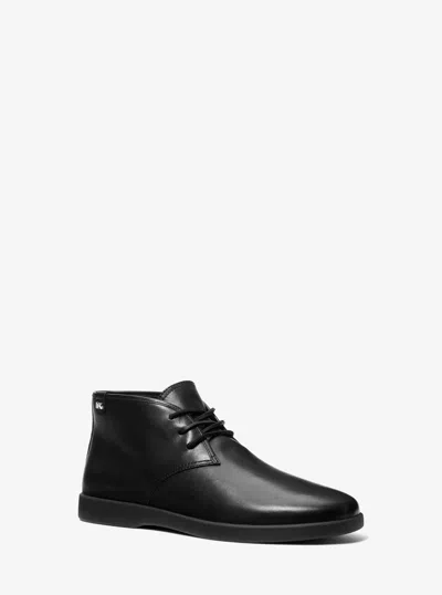 Michael Kors Mens Michael Kors Wesley Leather Boot In Black