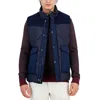 Michael Kors Mens Mixed Media Nylon Outerwear Vest In Multi