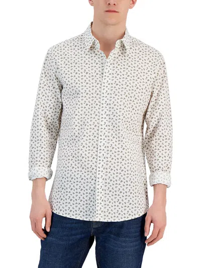 Michael Kors Mens Printed Slim Fit Button-down Shirt In Multi