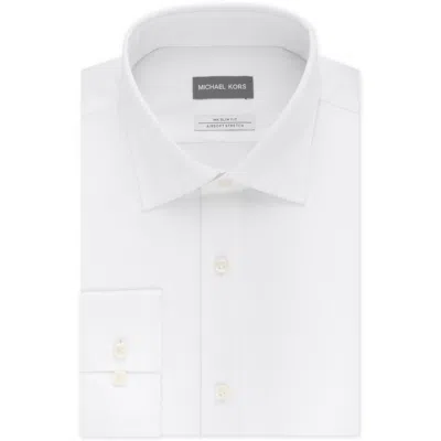 Michael Kors Regular Fit Airsoft Non-iron Performance French Cuff Dress Shirt In White