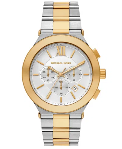 MICHAEL KORS MEN'SÂ BILLIE CHRONOGRAPH TWO-TONE STAINLESS STEEL WATCH, 44MM