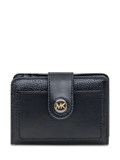 Michael Kors Mercer Leather Wallet In Black