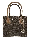 Michael Kors Mercer Brown Medium Messenger Leather Bag In Brown