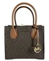 Michael Kors Mercer Messenger Leather Bag In Multi