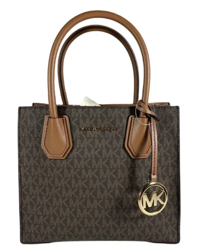 Michael Kors Mercer Messenger Leather Bag In Multi