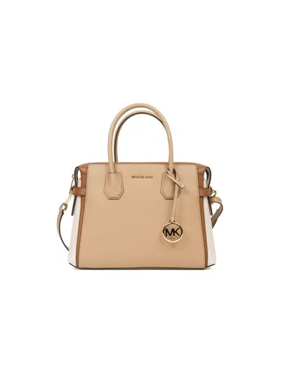 Michael Kors Mercer Satchel In Beige