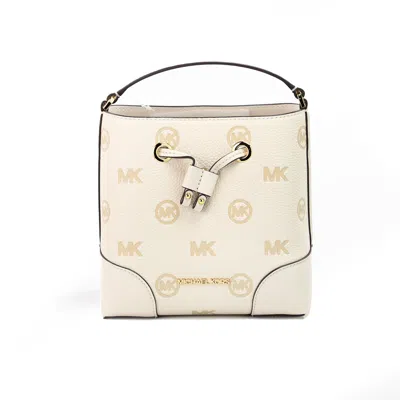 Michael Kors Mercer Small Embossed Drawstring Bucket Messenger Women's Bag In Multi