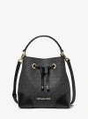 Michael Kors Mercer Small Logo Bucket Bag In Black