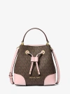 Michael Kors Mercer Small Logo Bucket Bag In Pink