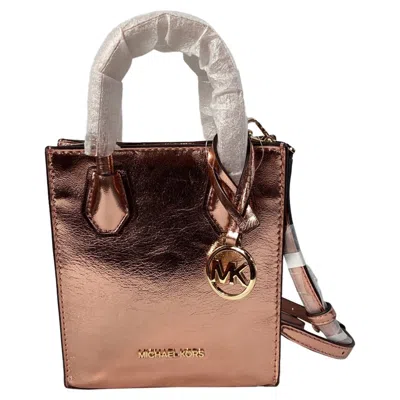 Michael Kors Mercer Xs Hand Bag In Prim Rose Leather