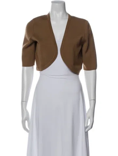 Pre-owned Michael Kors Merino Wool Bolero In Neutral