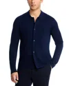 Michael Kors Merino Wool Cardigan In Blue