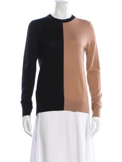Pre-owned Michael Kors Merino Wool Colorblock Pattern Sweater
