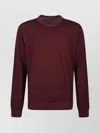Michael Kors Merino Wool Crew Neck Long Sleeve Sweater In Red