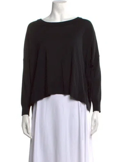 Pre-owned Michael Kors Merino Wool Crew Neck Sweater In Black