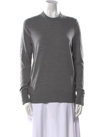 Pre-owned Michael Kors Merino Wool Crew Neck Sweater In Gray