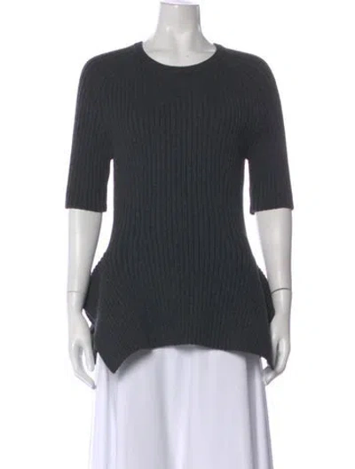 Pre-owned Michael Kors Merino Wool Crew Neck Sweater In Gray