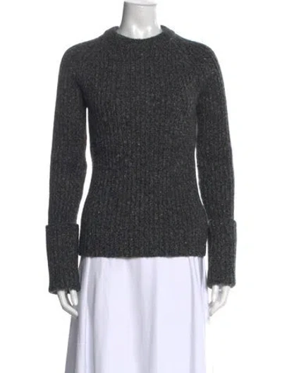 Pre-owned Michael Kors Merino Wool Crew Neck Sweater In Gray