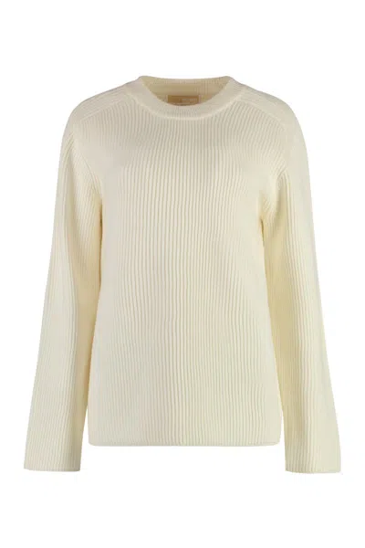 Michael Kors Merino Wool Crew-neck Sweater In Green