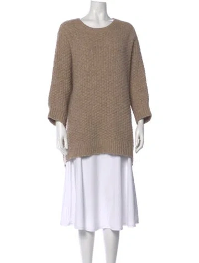 Pre-owned Michael Kors Merino Wool Crew Neck Sweater In Neutral