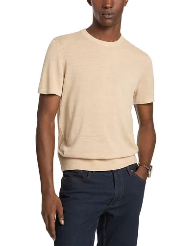 Michael Kors Merino Wool Crewneck Tee In Neutral