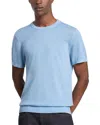 Michael Kors Merino Wool Crewneck Tee In Blue