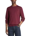Michael Kors Merino Wool Garment Dyed Sweater In Burgundy