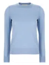 Michael Kors Merino Wool Jumper In Blue