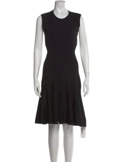 Pre-owned Michael Kors Merino Wool Knee-length Dress In Black