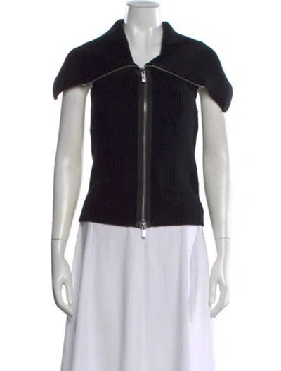 Pre-owned Michael Kors Merino Wool Long Dress In Black