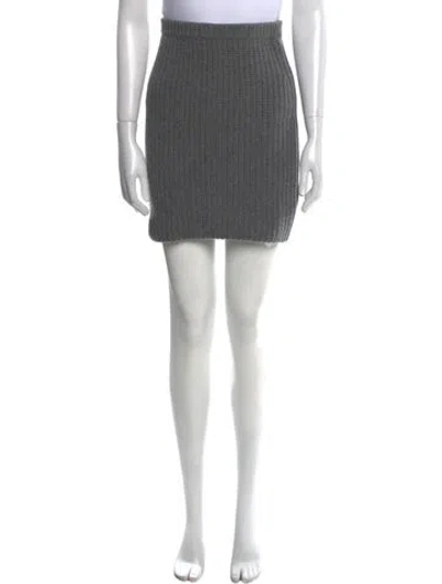 Pre-owned Michael Kors Merino Wool Mini Skirt In Black