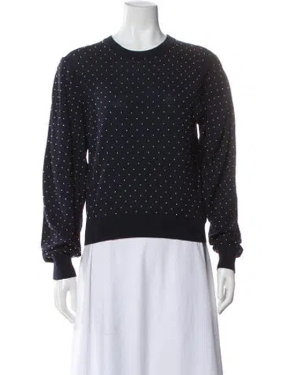 Pre-owned Michael Kors Merino Wool Polka Dot Print Sweater In Gray