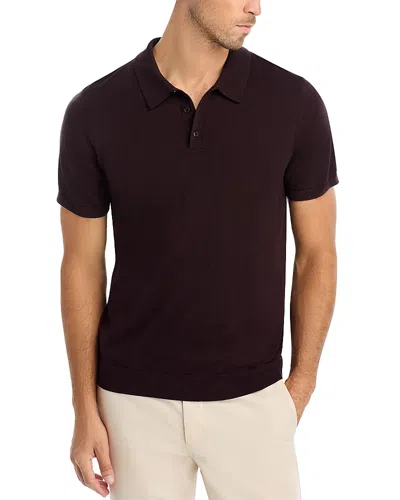 Michael Kors Merino Wool Regular Fit Polo Shirt In Brown