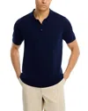 Michael Kors Merino Wool Regular Fit Polo Shirt In Midnight