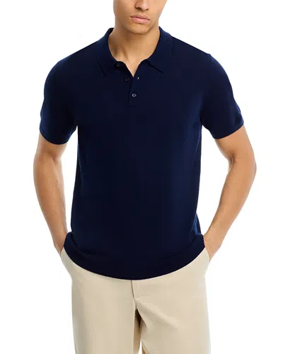 Michael Kors Merino Wool Regular Fit Polo Shirt In Midnight