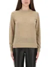 Michael Kors Maglia In Lana Merino In Brown