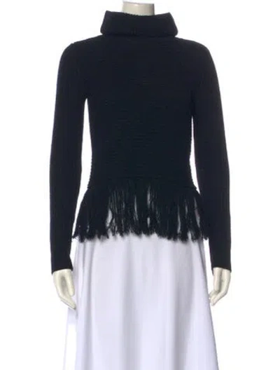 Pre-owned Michael Kors Merino Wool Turtleneck Sweater In Black