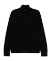 Michael Kors Merino-wool Turtleneck Sweater In Black