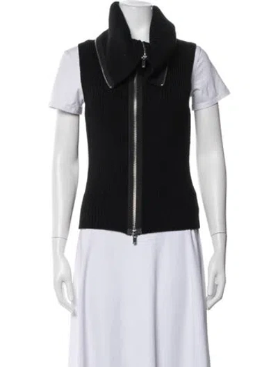 Pre-owned Michael Kors Merino Wool Vest In Black