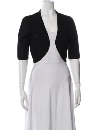 Pre-owned Michael Kors Merino Wool V-neck Sweater In Black