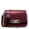 Michael Kors Merlot Leather Medium Parker Messenger Bag In Merlot