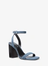 Michael Kors Merriam Denim Block Heel Sandal In Blue