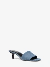 Michael Kors Merriam Denim Kitten Heel Sandal In Blue