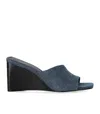 Michael Kors Merriam Wedge In Jeans Fabric
