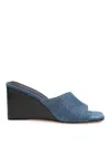 Michael Kors Merriam Wedge In Jeans Fabric