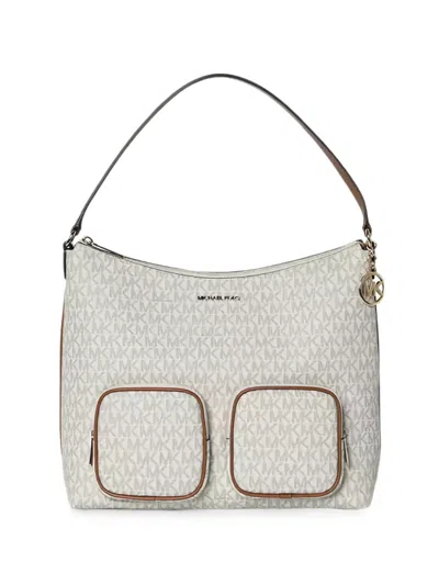 Michael Kors Merritt Logo-print Tote Bag In Neutral